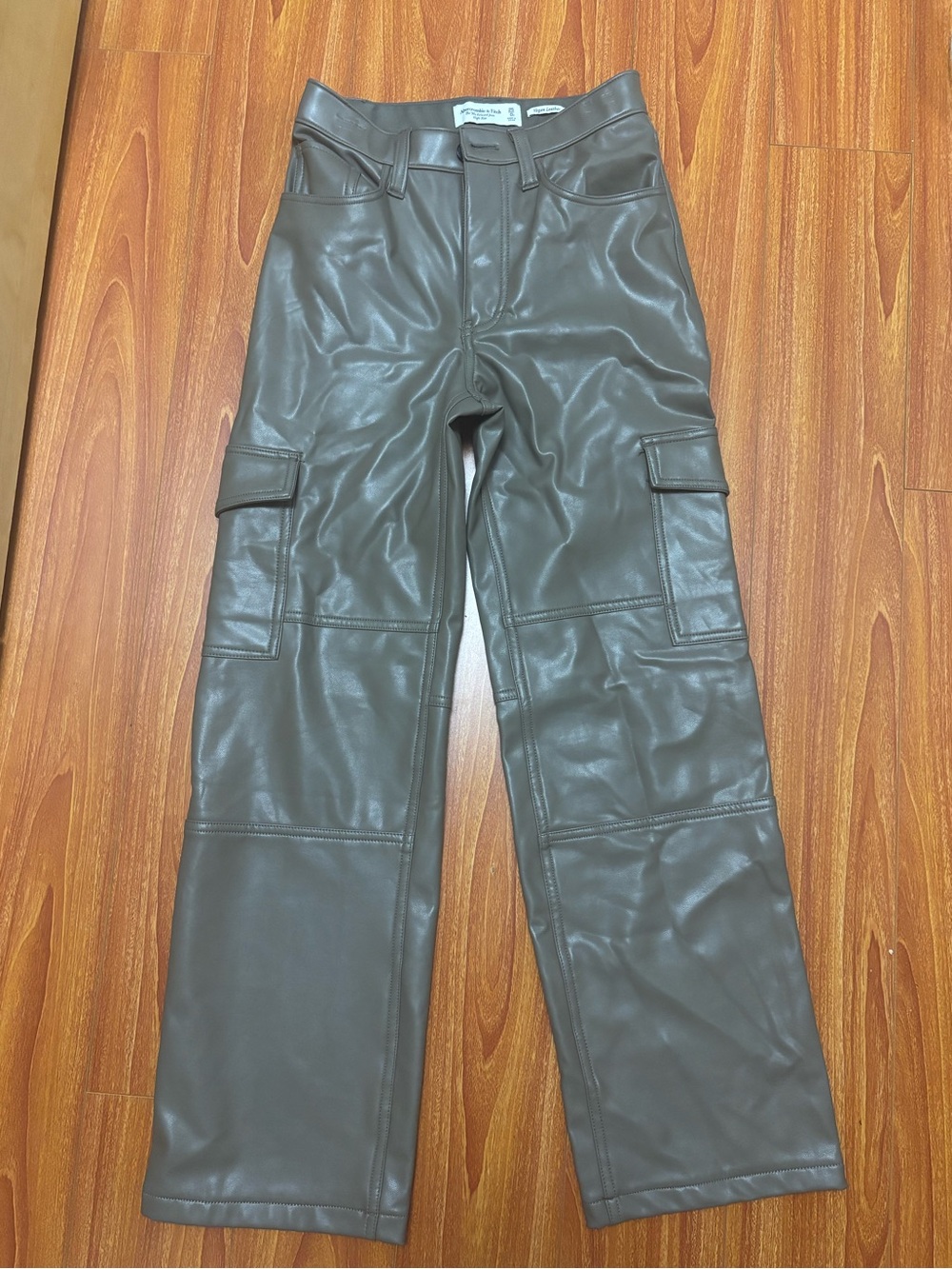 Vegan Leather Short 90s Relaxed Jeans Abercrombie Pants high rise